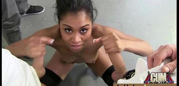  Busty black babe bubble bath group cocksuck! 29